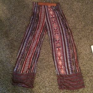 Sans Souci Patterned Flowing Hippie Pants