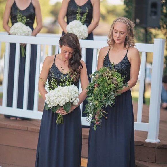 Black and navy Nordstrom dress - Picture 1 of 2