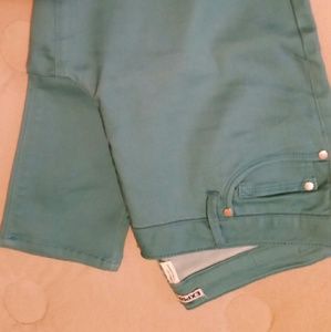 Teal skinny jeans