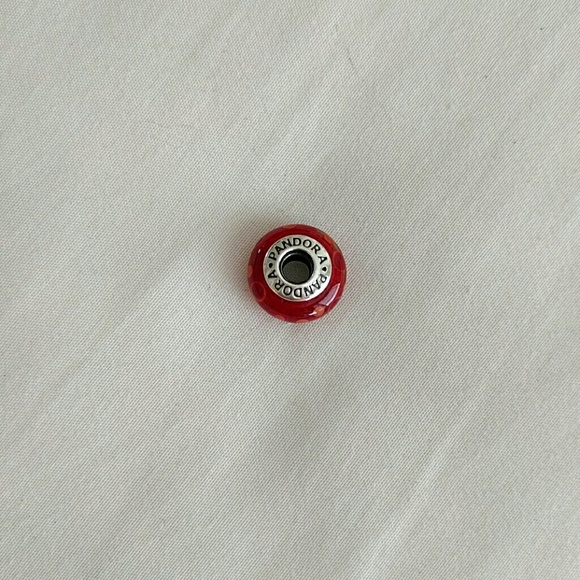 Pandora Red Bubbles Murano Glass Charm