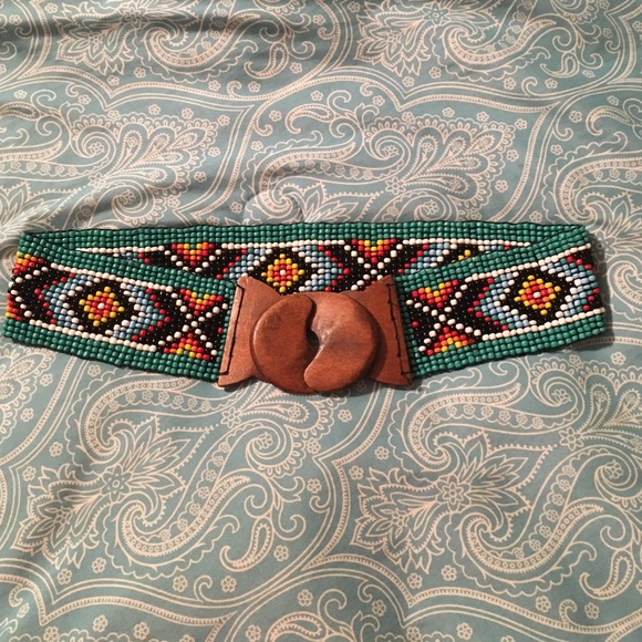 Beaded boho belt