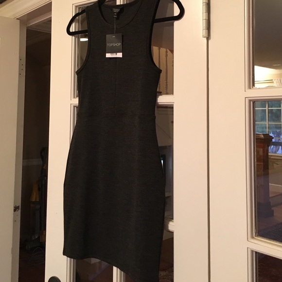 NWT Topshop dark gray dress