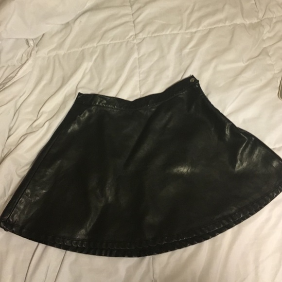 Cute faux leather skirt