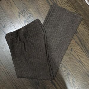 Guess brown herringbone trousers
