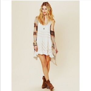 NWOT Free People Voile and Lace Trapeze Slip