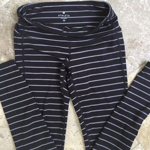 Athleta striped Chaturanga pants