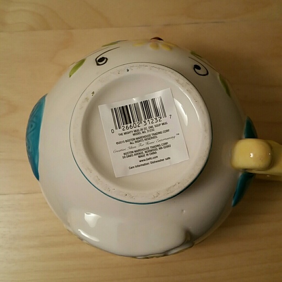 *SOLD* Owl Sugar Skull Soup Bowl - Picture 4 of 4