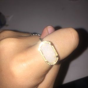 White druzy Kendra Scott ring