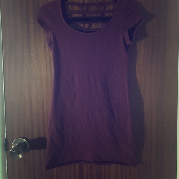 Burgundy bodycon dress