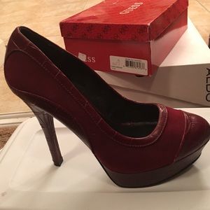 Wine colored heels! Brand New