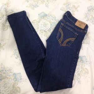 Dark wash skinny jeans