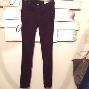 Burgundy rag and bone legging/ jeans