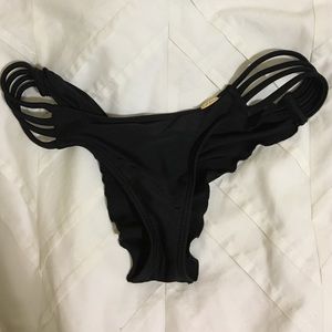 Luli Fama Cheeky Black Bikini Bottoms