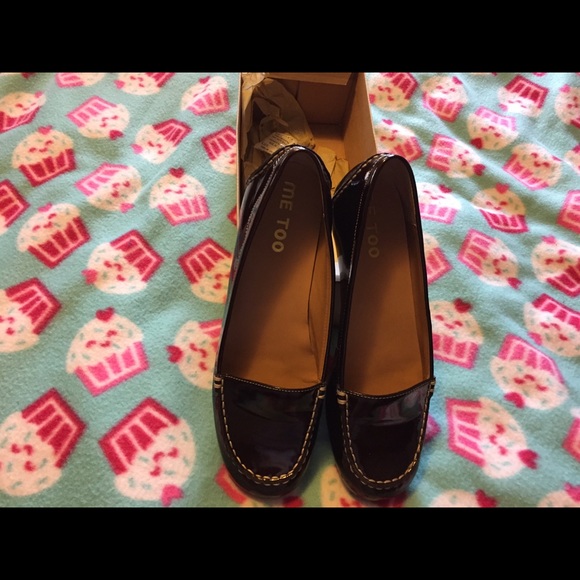 Wine patan leather flat shoes