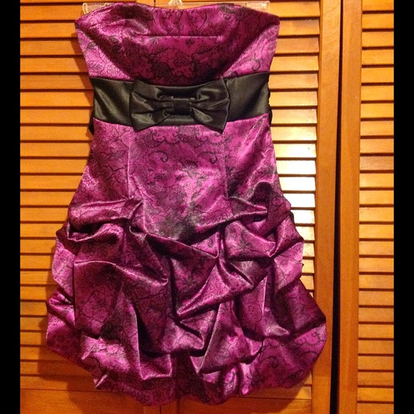 Black and Purple Party Dress