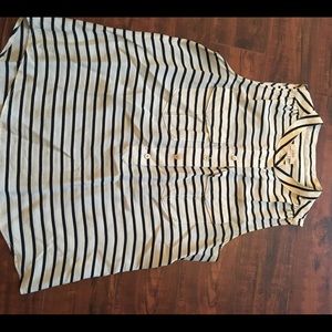 Older J Crew silk striped sleeveless blouse.