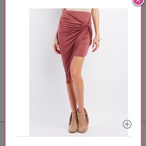 High low knot skirt