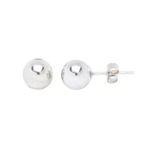 Solid 14k White Gold Stud Earrings.