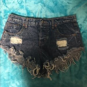 Dark Wash Denim Shorts from Forever 21