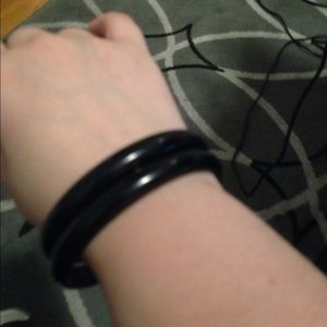 Geometric bangle bracelets