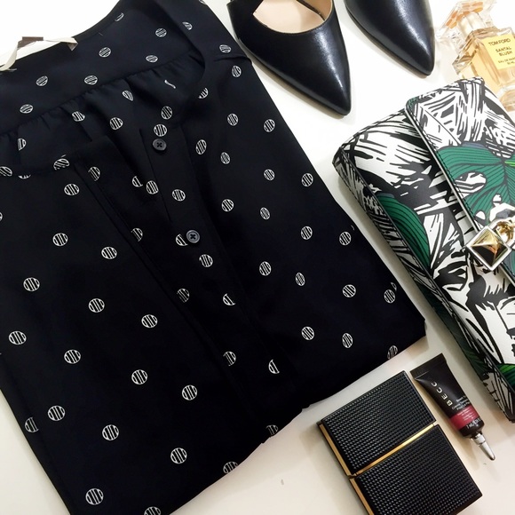 LOFT Tops - Dot Print Blouse