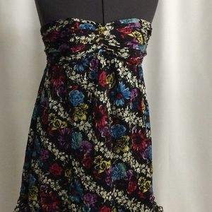 Betsey Johnson strapless silk dress