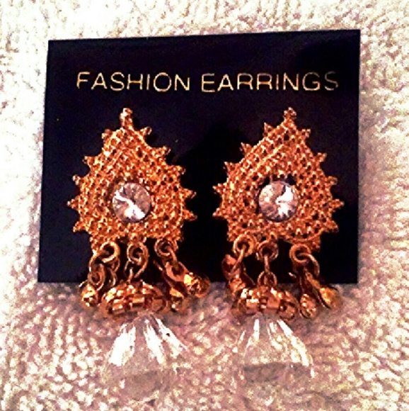 Pyrite gold Earings. - Picture 2 of 3