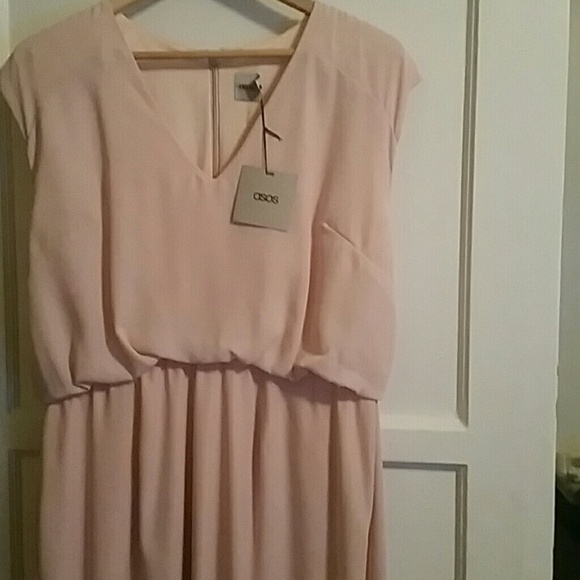 Asos Midi Sleeveless Pink Dress