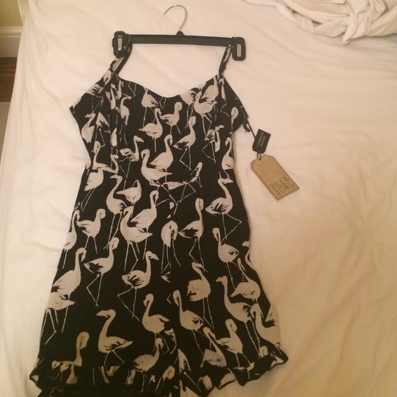 Billabong flamingo printed romper
