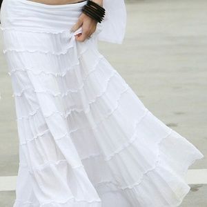 White beach style maxi