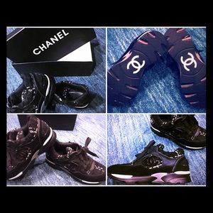 Coco tweed sneakers size 8 1/2 -39eu never worn