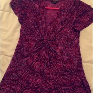 Dressier shirt with cute black and violet  pattern