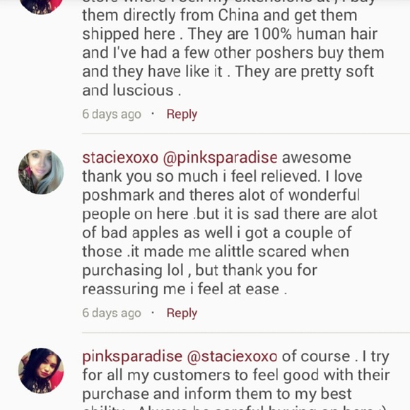 Scammer alert ..pinksparadise selling fake hair .. - Picture 2 of 3