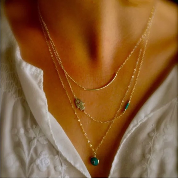 Boutique Jewelry - Beautiful & Delicate Triple Layer Gold Necklace