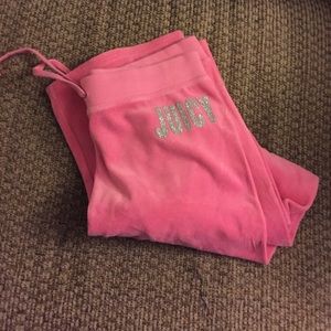 Juicy Couture pink velour sweat pants! NWOT!