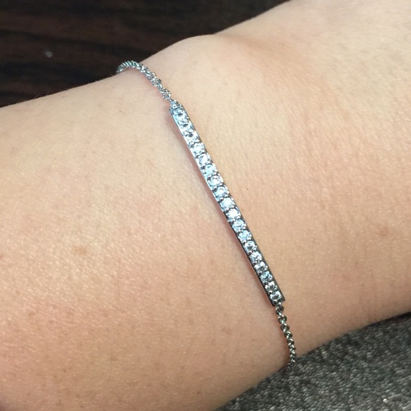 White gold filled Austrian crystal bracelet - Picture 2 of 3