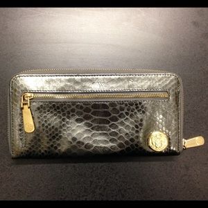 Vince Camuto Gold Studded Snakeskin Wallet