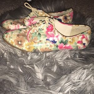 Floral and Sequin Oxfords