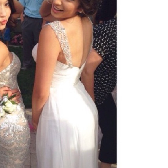 White Sherri hill prom dress - Picture 2 of 4
