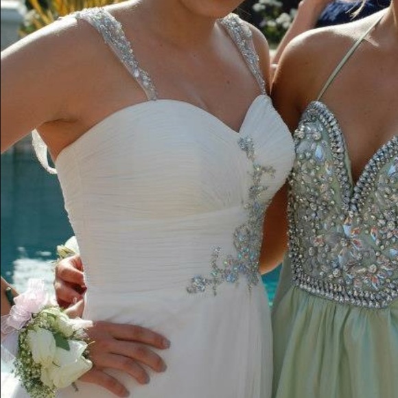 White Sherri hill prom dress - Picture 3 of 4