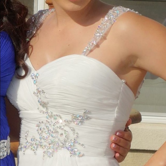 White Sherri hill prom dress - Picture 4 of 4