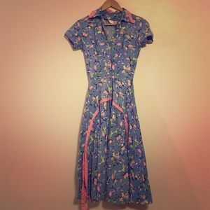Vintage 50's floral homemaker rockabilly dress