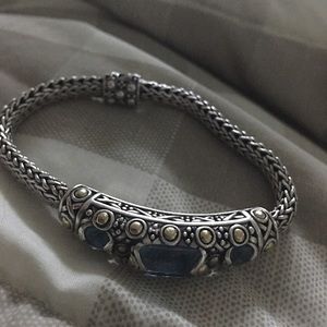 Topaz bracelet 18k and sterling