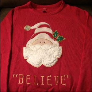 Red "Believe" Ugly Christmas Sweater