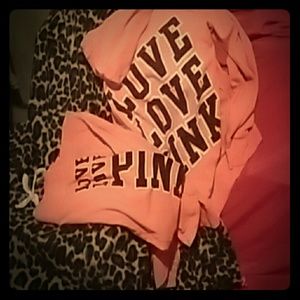 VS Pink sweatpant outfit sm petite both