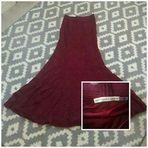 Mustard Seed wine lace trumpet skirt Mustard Seed wine lace trumpet skirt