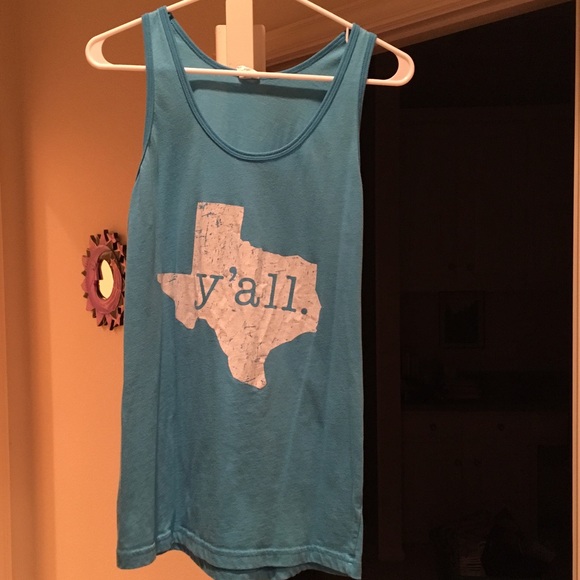 Y'all Texas blue Tank Top Adult Medium