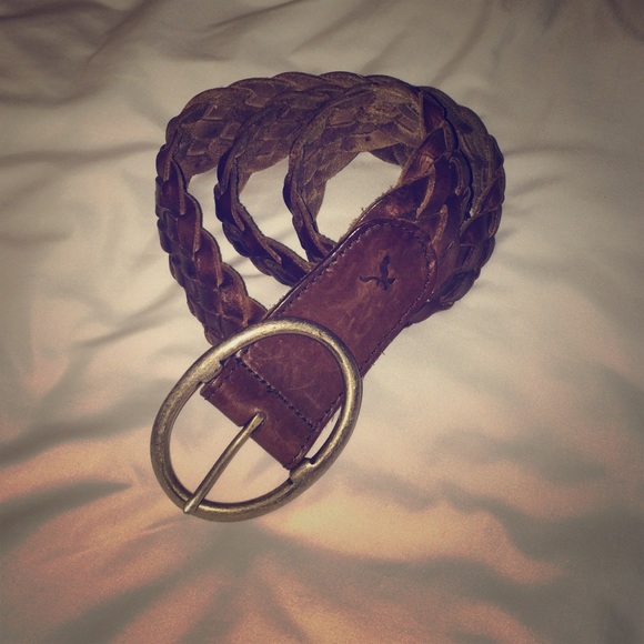 Brown leather belt