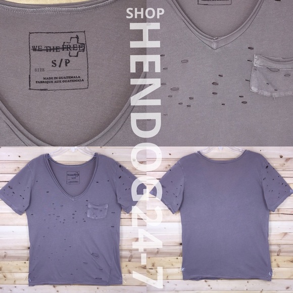 FREE PEOPLE SHREDDED DESTROYED TOMMY TEE TAUPE - Picture 4 of 4