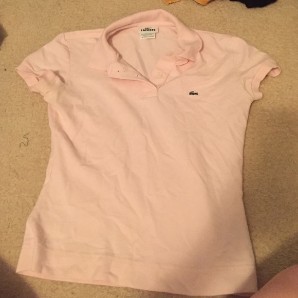 Lacoste baby pink polo
